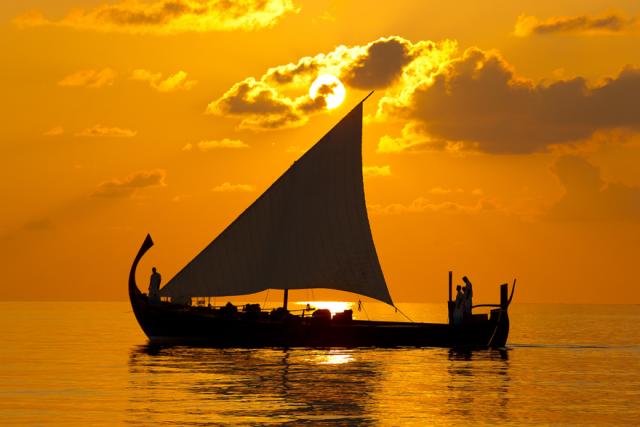 Закат на Мальдивах
