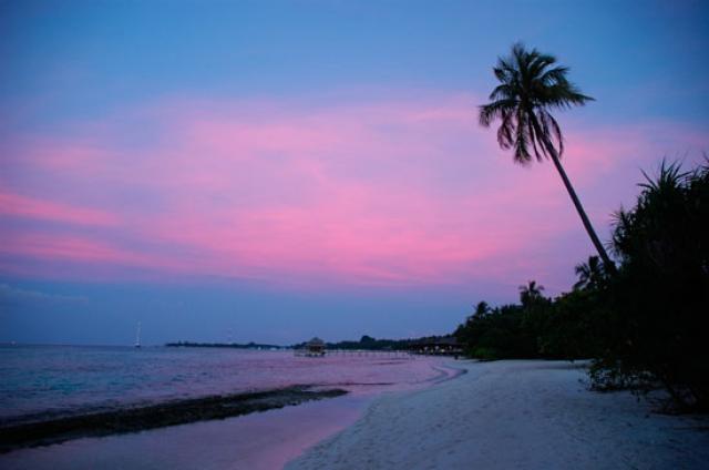 Закат на Мальдивах